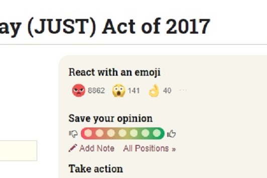 Act S. 447 extremely unpopular among voters Act S. 447 extremely unpopular among voters